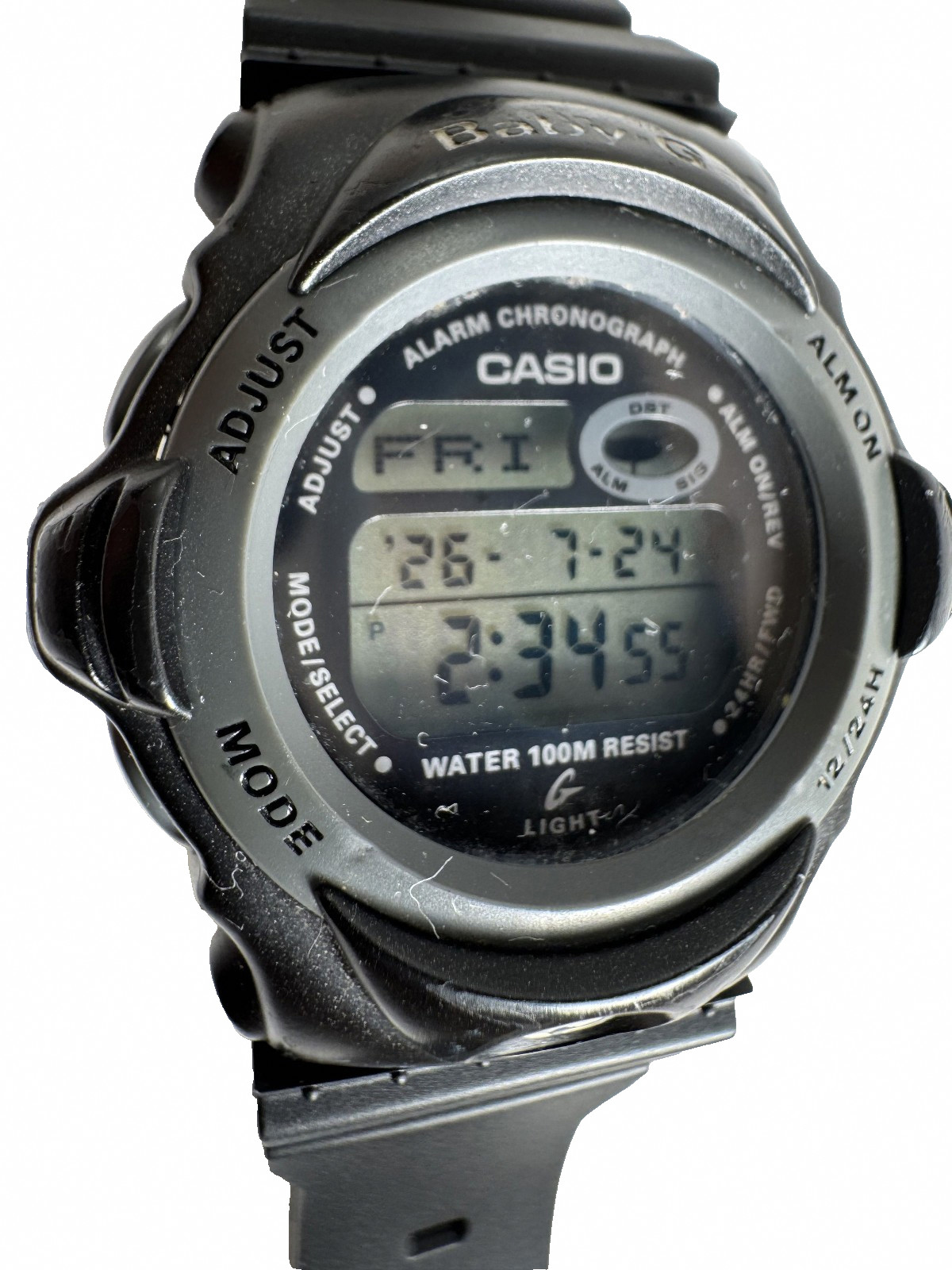 Casio Baby-G BG-155 Digital Black Watch NEW BATTERY NEW STRAP Breakdancing