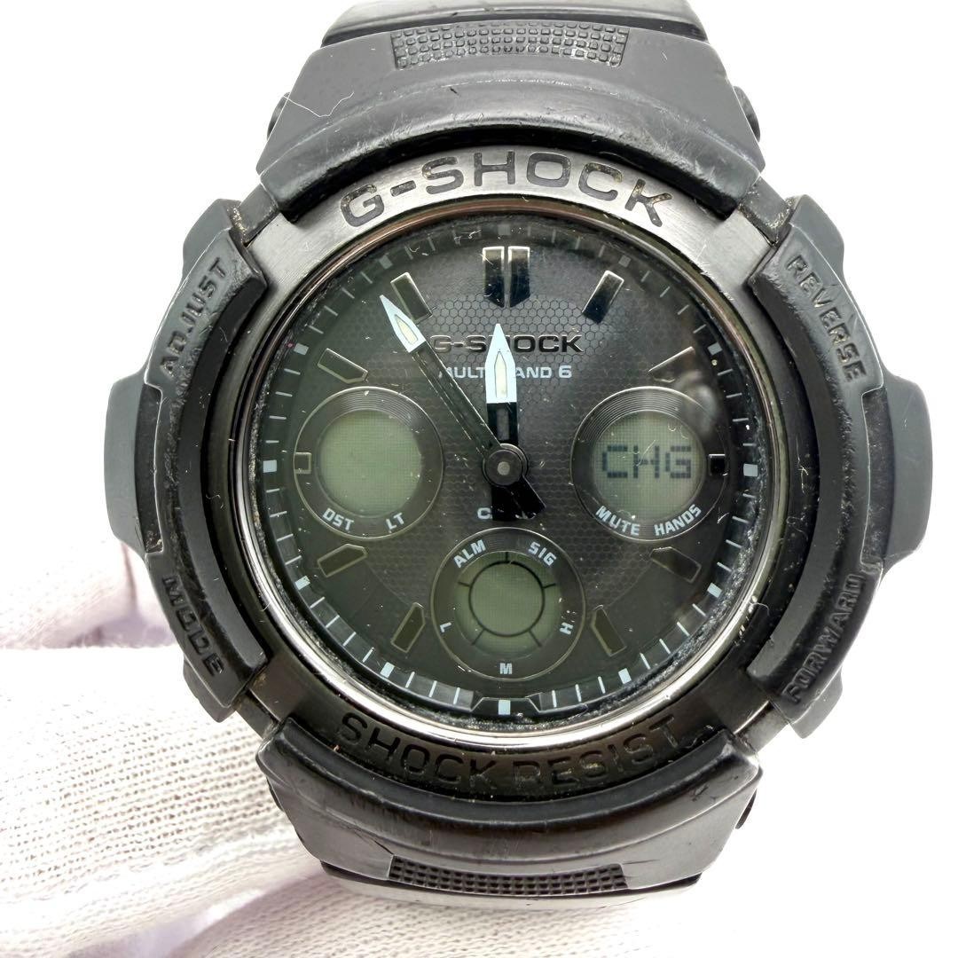 Casio G-Shock AWG-M100SBB Digital Analog Watch Solar Black Not Working Used