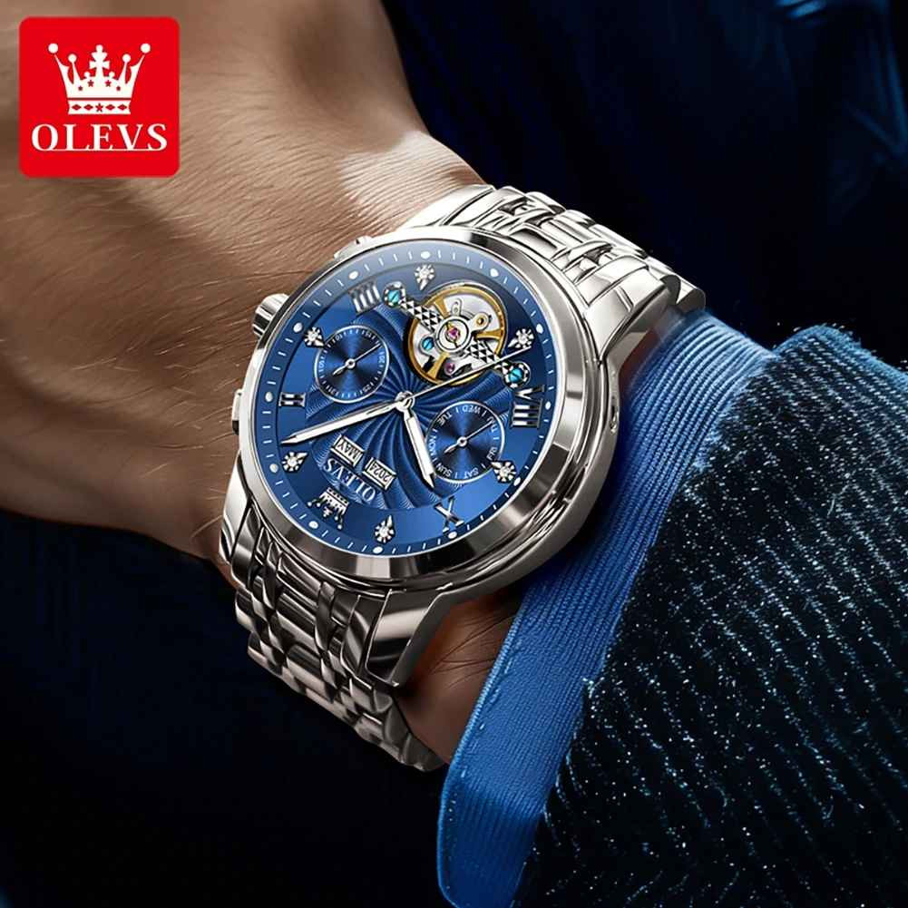 Automatic Mechanical Waterproof Watch Luxury Dial Men Men’s Strap