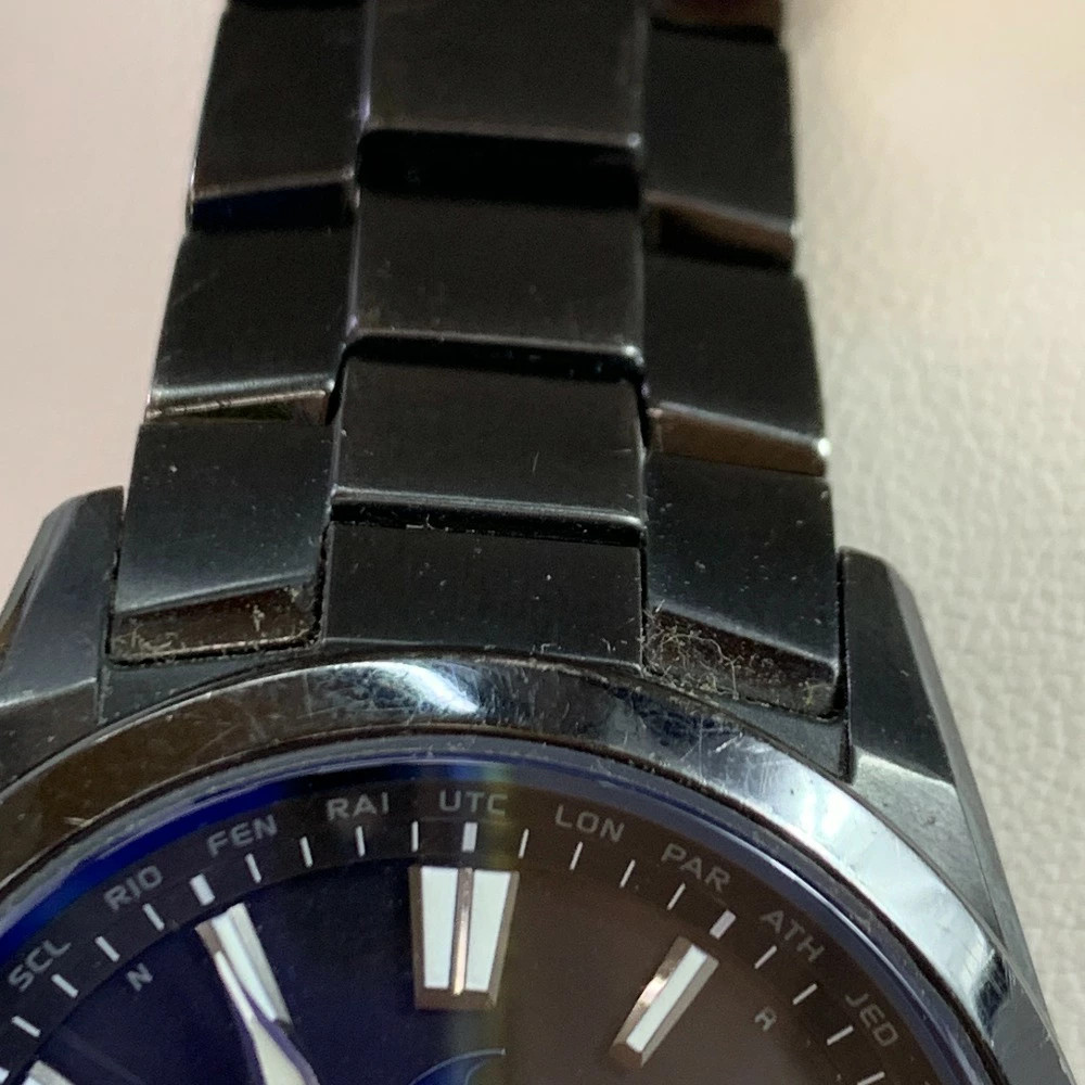 Casio Oceanus OCW-S100B-1AJF Solar Radio Titanium Watch Used Japan