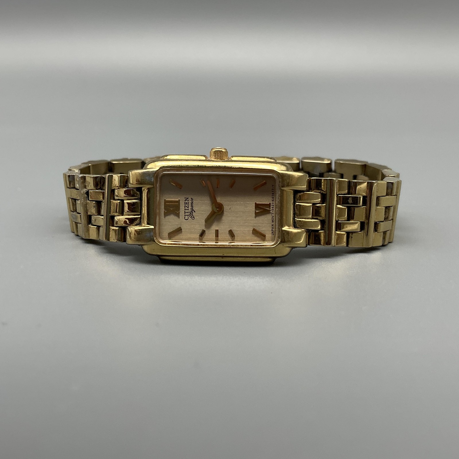 Citizen Elegance Womens Watch 15mm 5421-K12975 Gold Tone New Battery 5.75″