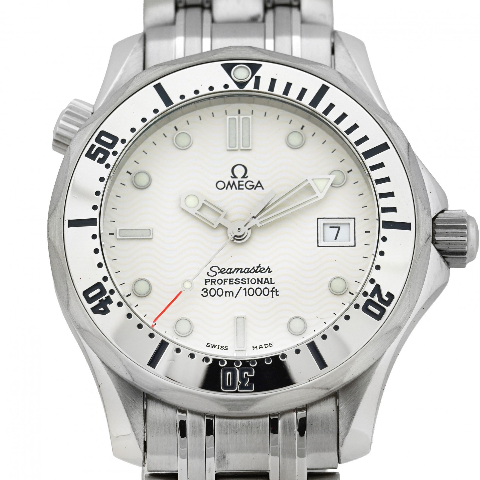 OMEGA Seamaster Professional Diver 2562.20.00 Quartz White Dial Men Warranty