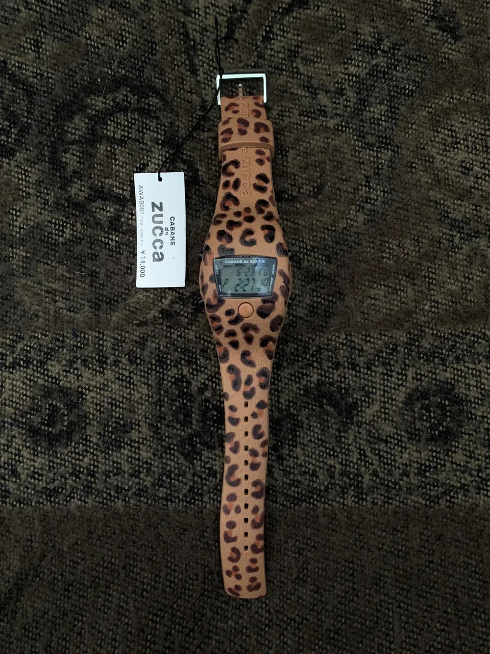 90s CABANEdeZUCCA by Issey Miyake Leopard Animal Print Watch