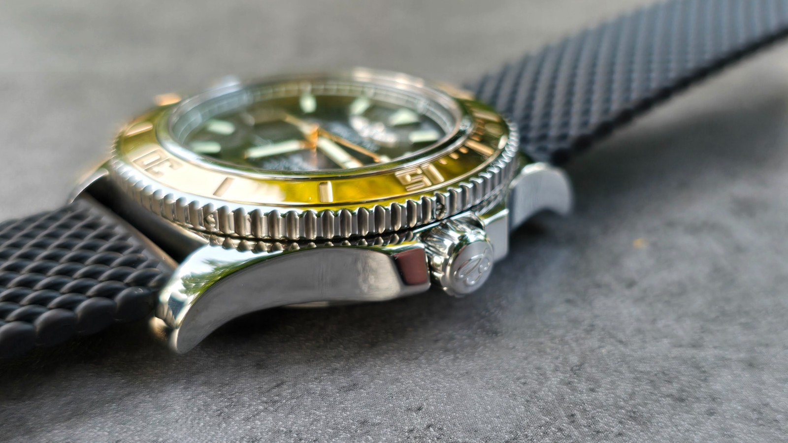 Breitling Superocean with Solid 18K Gold Bezel
