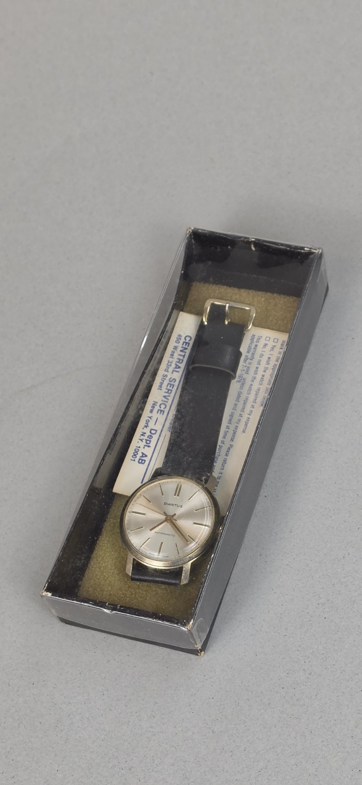 Vintage Diantus Antimagnetic Swiss Made Mechanical Men’s Watch,Runs