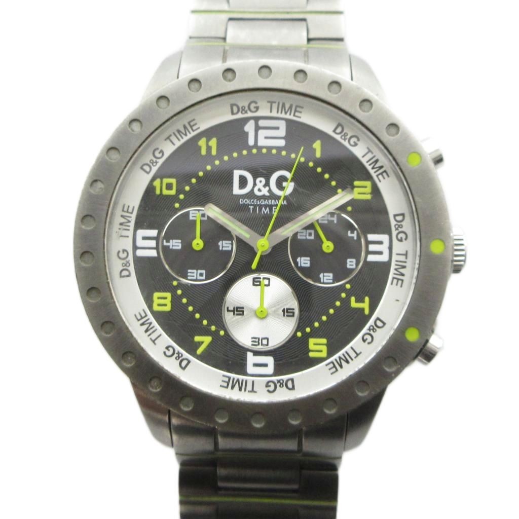 D&G Men’s Quartz Chronograph Watch 42mm Stainless Steel Black AB