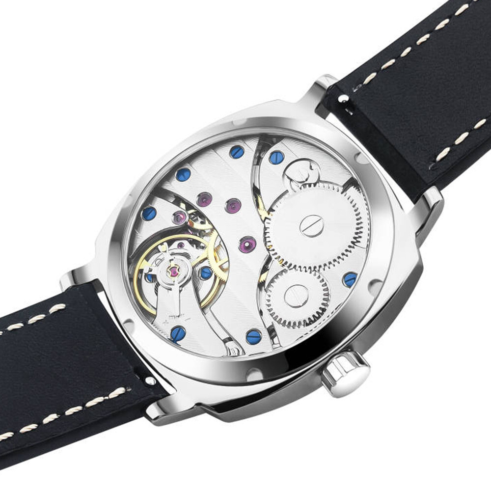 42mm polished case sterile dial sapphire glass ST3600 manual winding mens watch