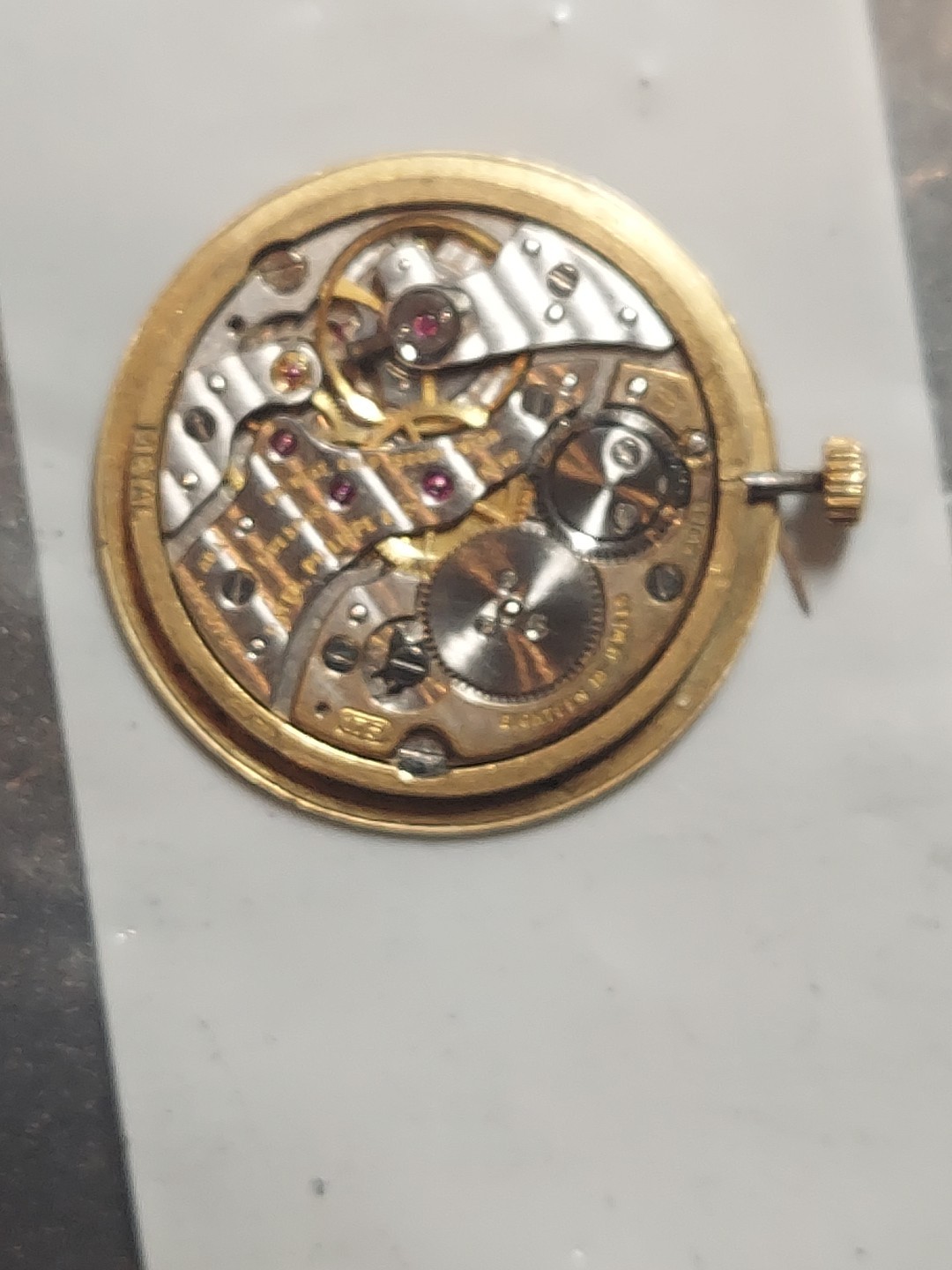 Patek Philippe 18k Yellow Gold Dial,hands And Crown 18 Jewels Manual Cal 175…