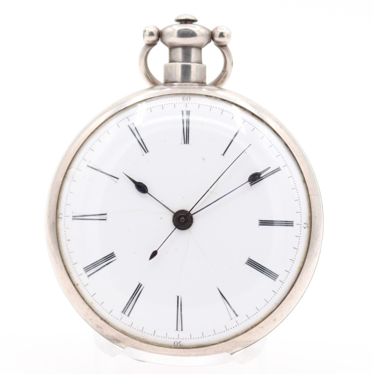 Antique 54.5mm Bovet Fleurier Chinese Bat Wing Cylinder Escapement Pocket Watch