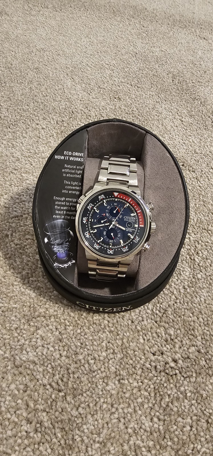 Citizen CA0440-51L Endeavor Eco-Drive Stainless St. Chronograph Men’s Watch