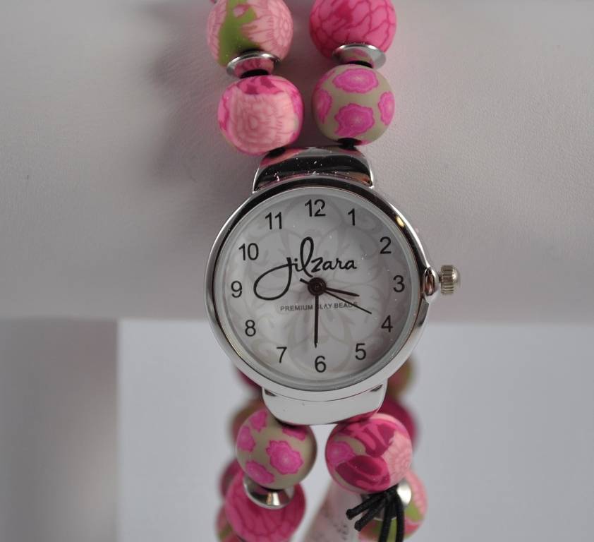 Jilzarah Berry Round Watch Polymer Clay Beads Handcrafted Artisan Jewelry G31