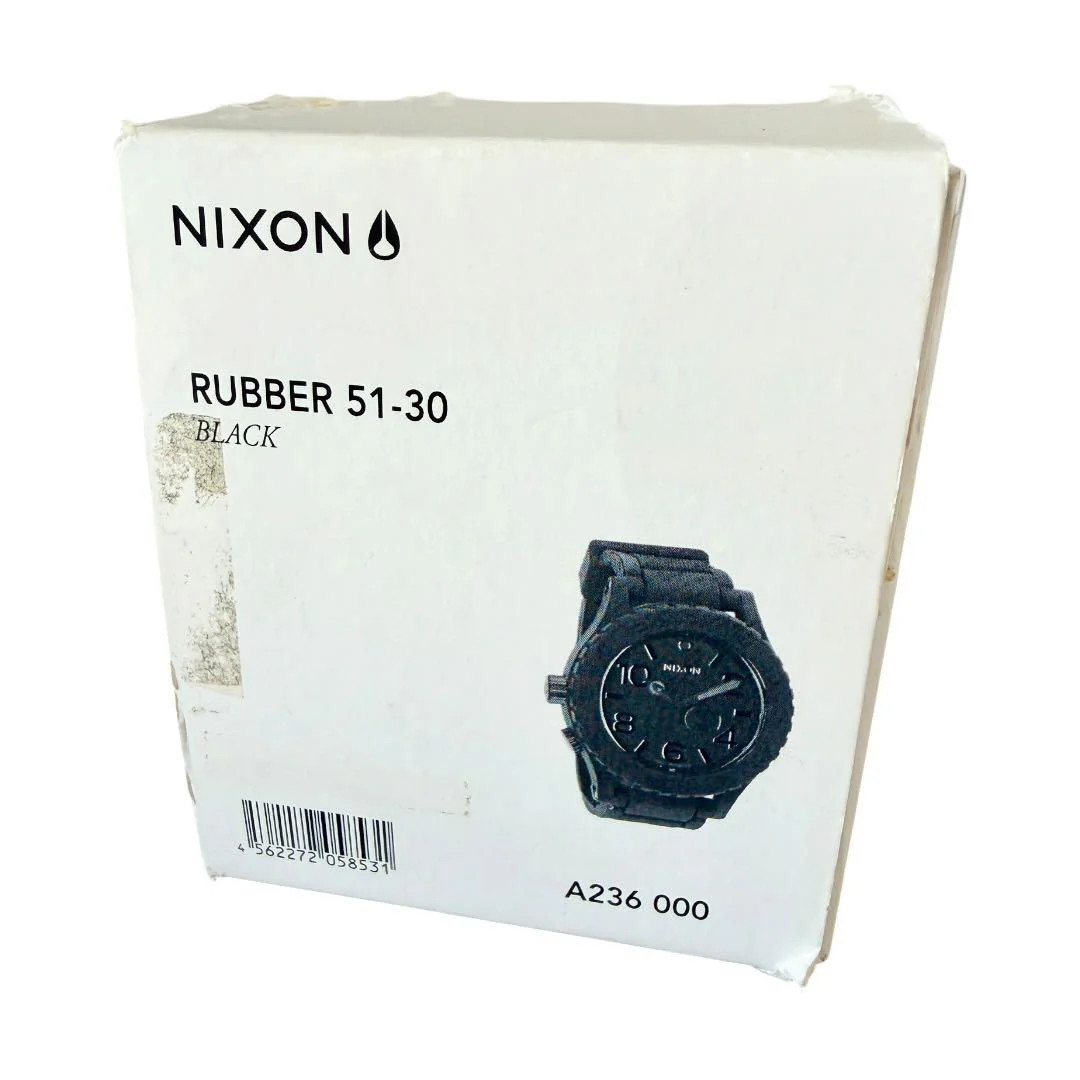 NIXON 51-30 Swiss Quartz Diver 2.01in Matte Black Rubber Coated SS Watch