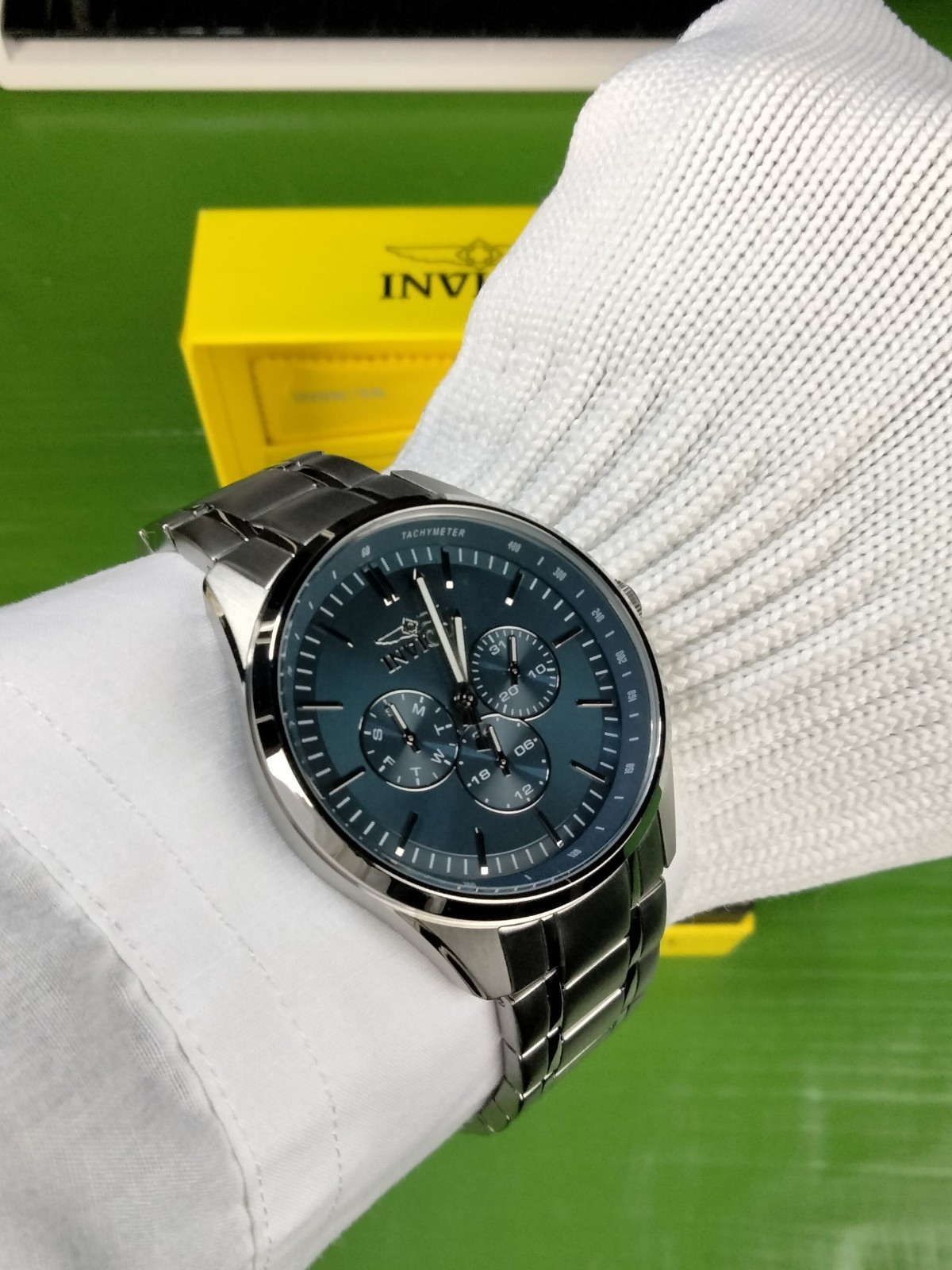 Invicta Specialty 49950 Blue Dial Stainless Steel Men’s Quartz Watch 44 mm 100 M