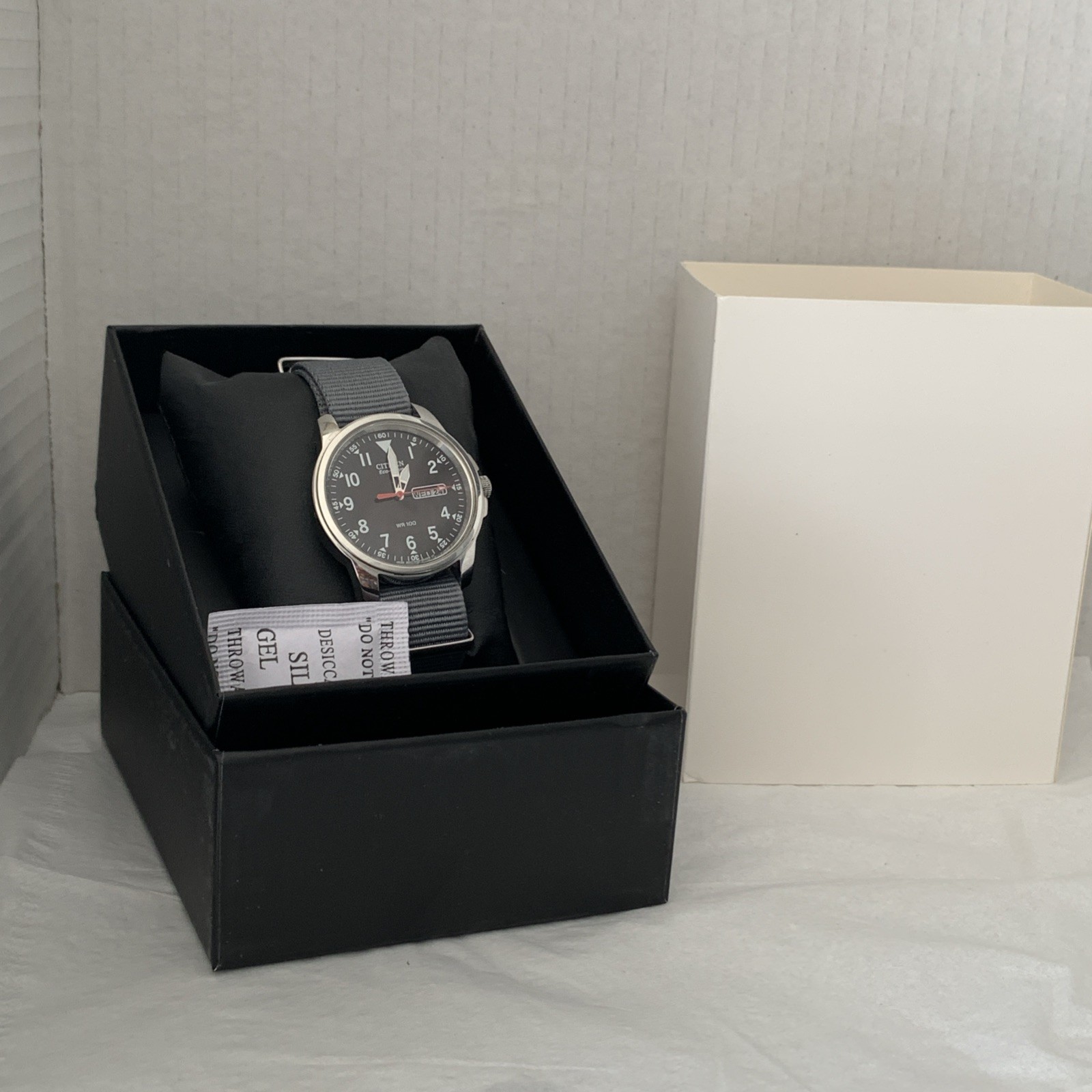 Citizen Men’s Eco-Drive Day & Date Military Style Canvas Strap WatchBM8180-03E