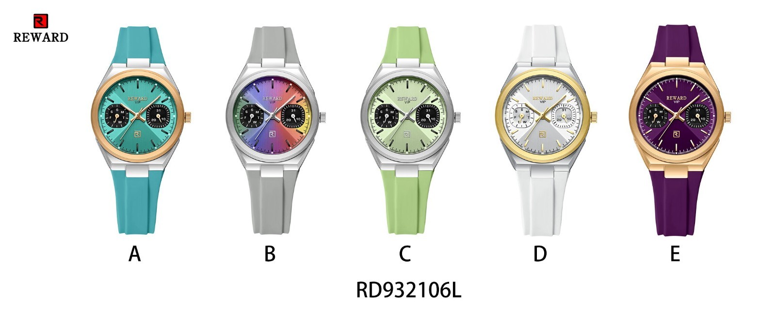 REWARD Women’s Week/Day Luminous Multifunction Calendar Couple Quartz Watch Gift