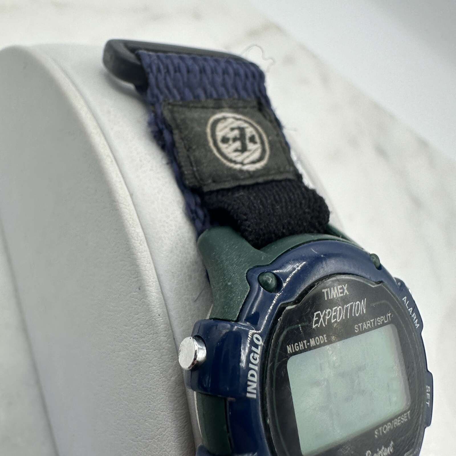 Vintage Timex Expedition Womens Two Tone Blue Green Digital Watch New Battery