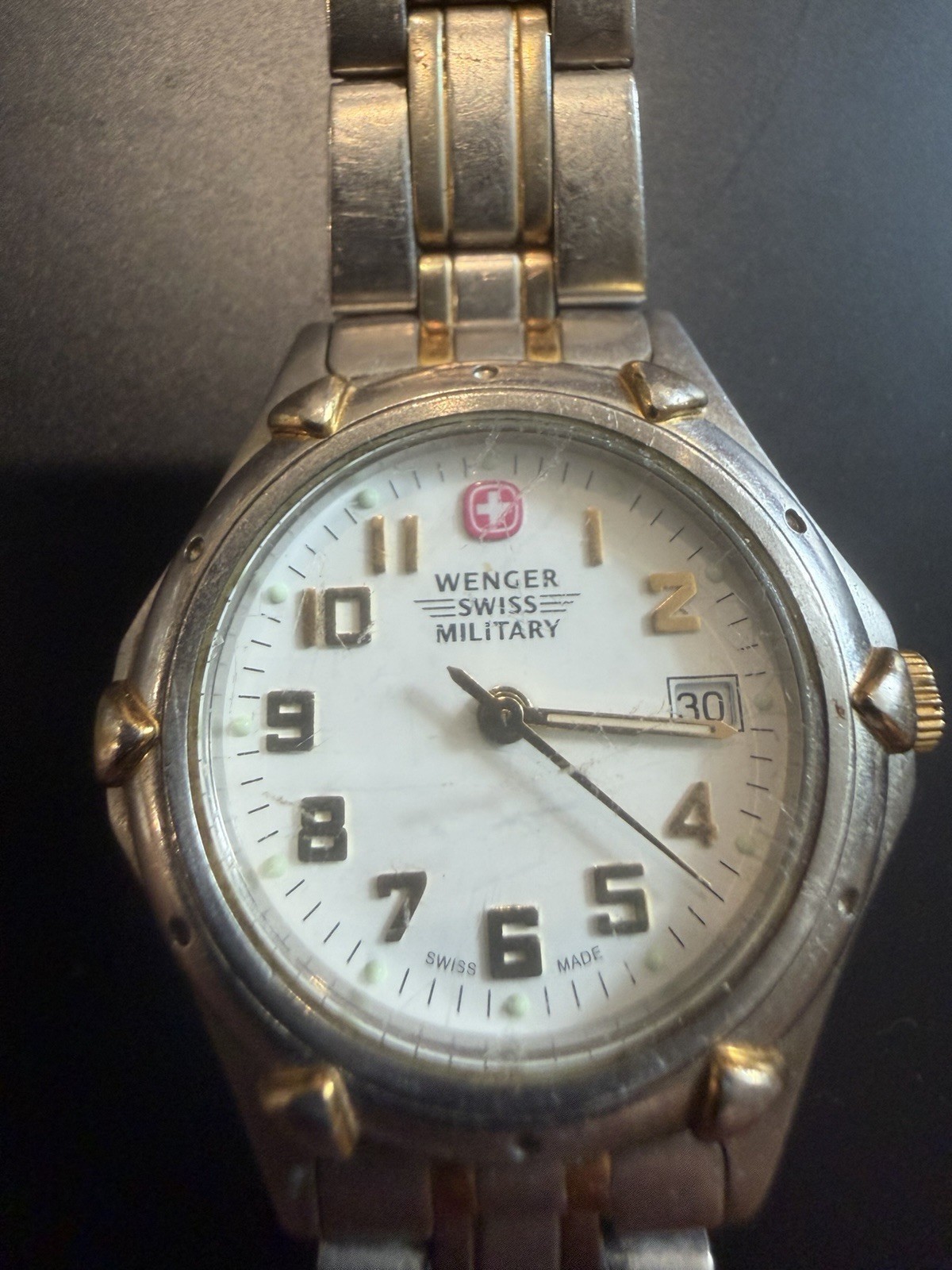 Wenger 79169 Swiss Military Two Tone Women Wrist Watch Swiss Made