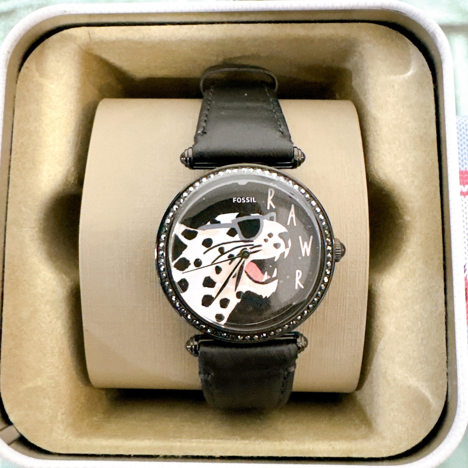 Fossil ES4710 Lyric Three-Hand Black Leather Watch