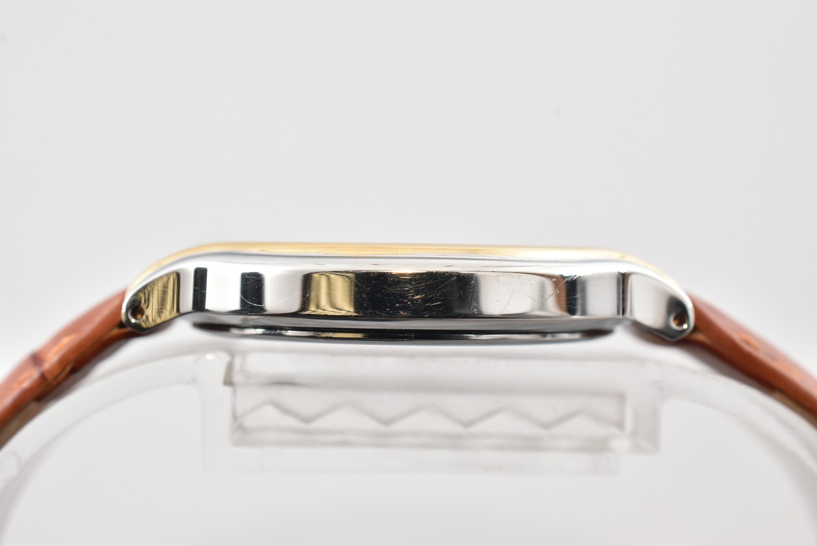 BOX ”N MINT” RADO Florence 129.3644.4 Swiss Date 32mm QZ Gold Dial Watch JAPAN