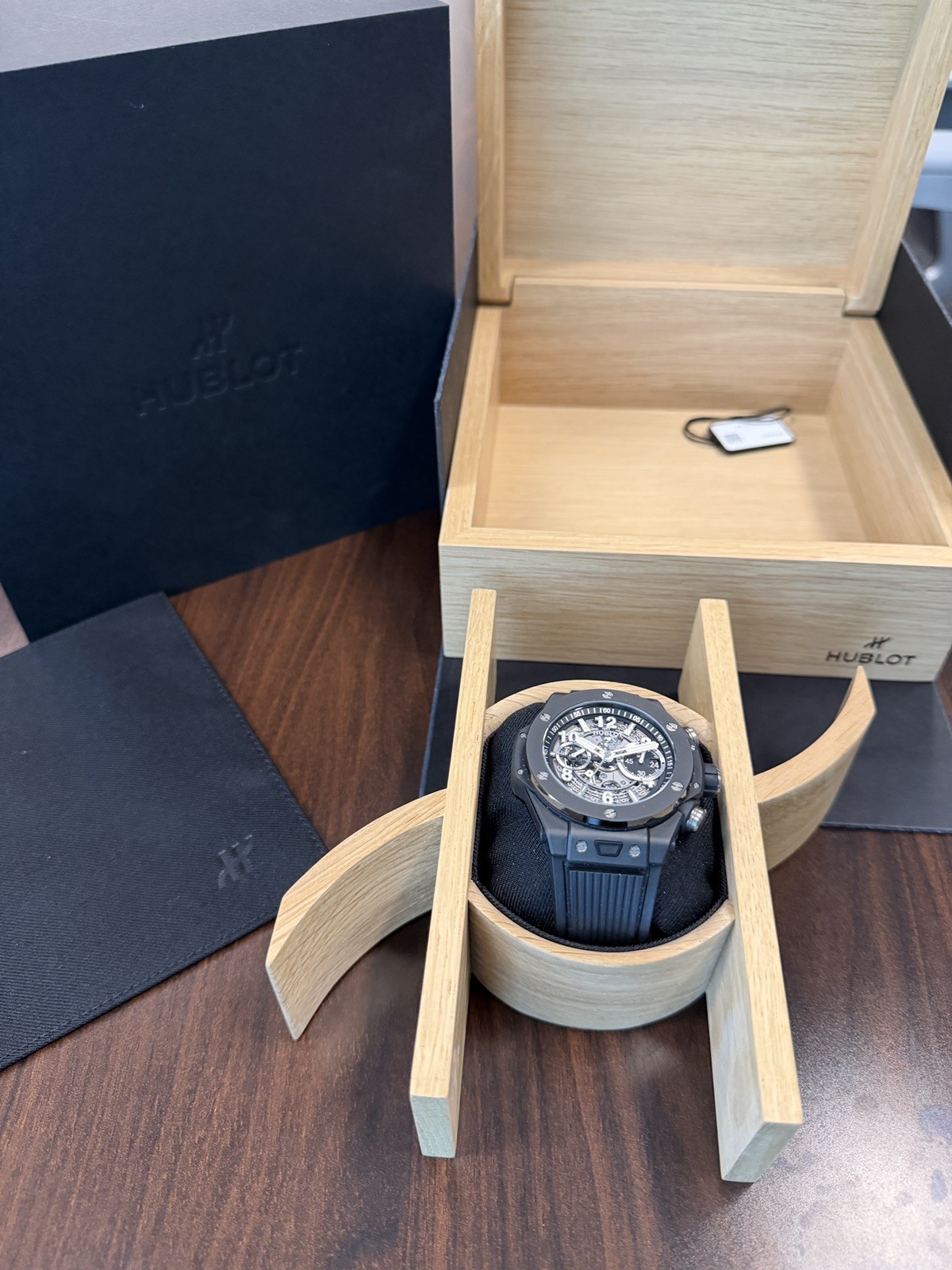 Hublot Big Bang Unico Black Dial Ceramic 45mm Auto Mens Watch 411.C1.1170.RX