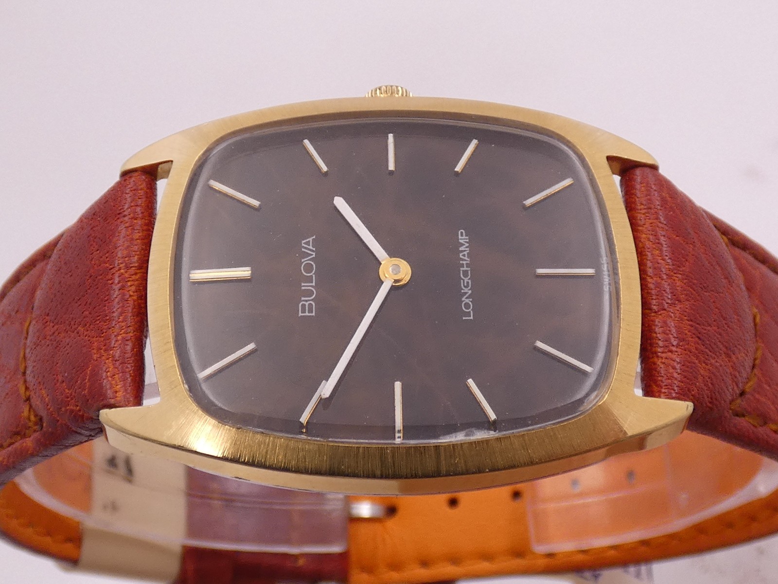 BULOVA LONGCHAMP BARREL VINTAGE ’70s RADICA DIAL 18KT G.F. MANUAL 7630 WATCH