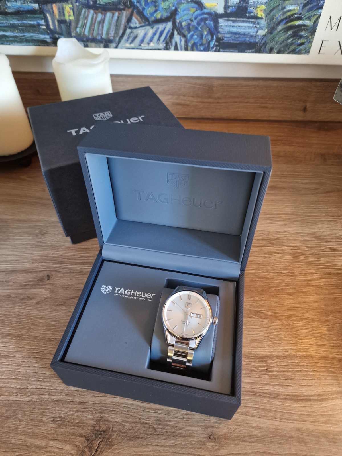 Tag Heuer Carrera Day Date 41mm Silver Dial. WAR201B. VGC