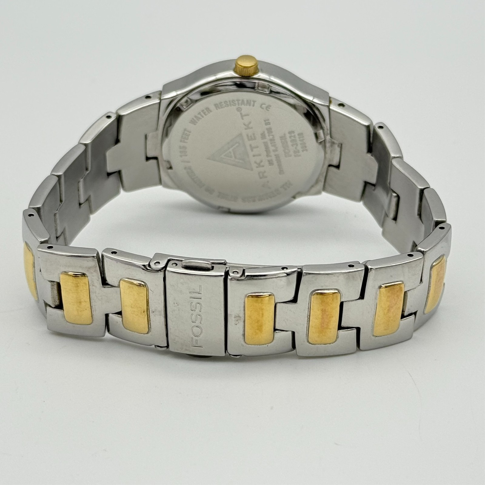 Men’s FOSSIL Arkitekt All Stainless Steel Two-Tone Classic 35mm Watch, FS3029