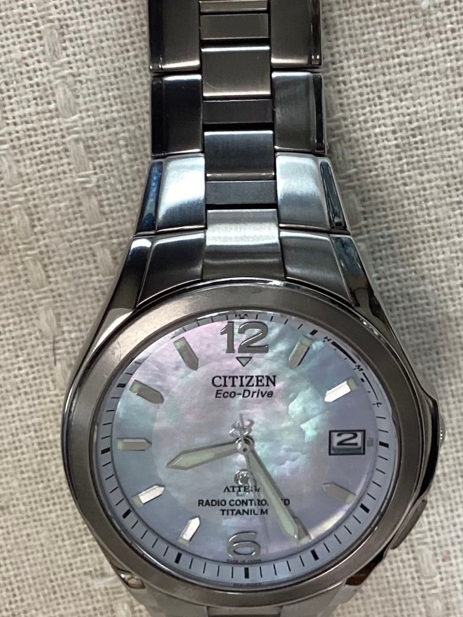 Citizen Attesa ATD53-2618 Eco-Drive Radio Limited MOP Dial Titanium Watch Japan