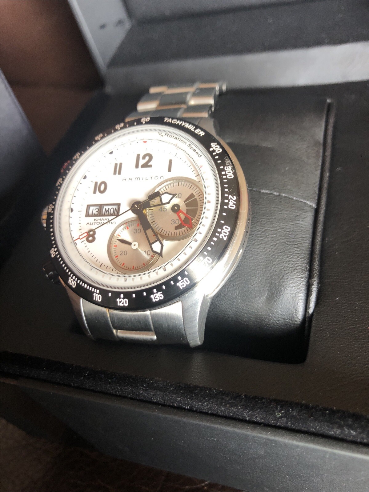 HAMILTON KHAKI TACHYMILER AUTOMATIC CHRONOGRA WRISTWATCH H717260 MINT TIMEPIECE