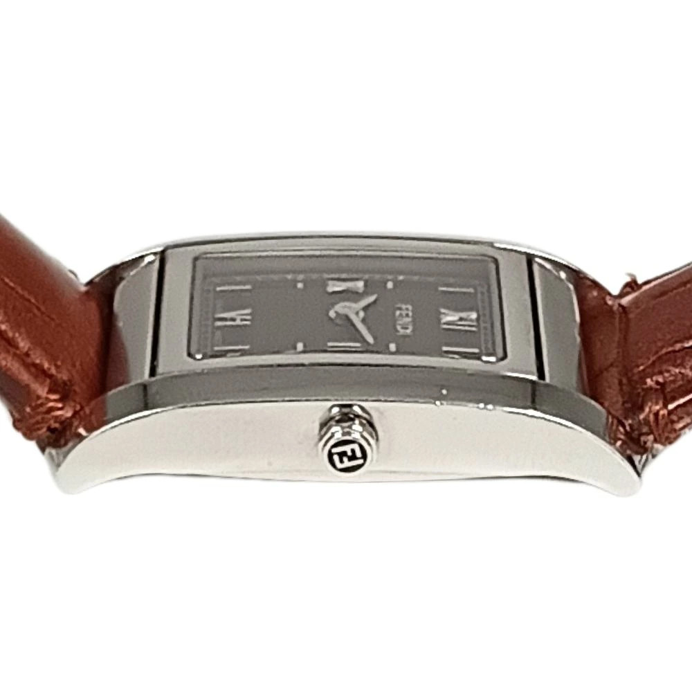 FENDI 7600L Zucca pattern reversible quartz ladies wristwatch C1219 used