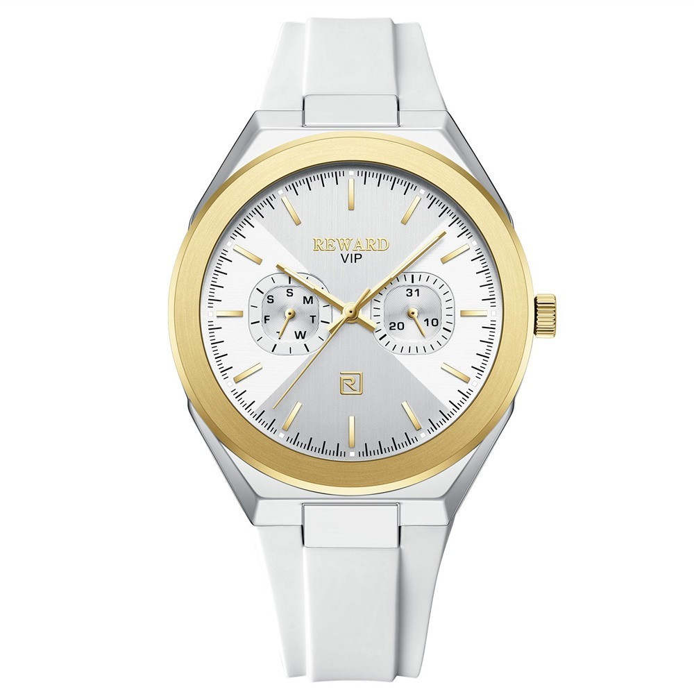 REWARD Men Quartz Watch Chronograph Silicone Wristwatch Big Boys Girls Watches