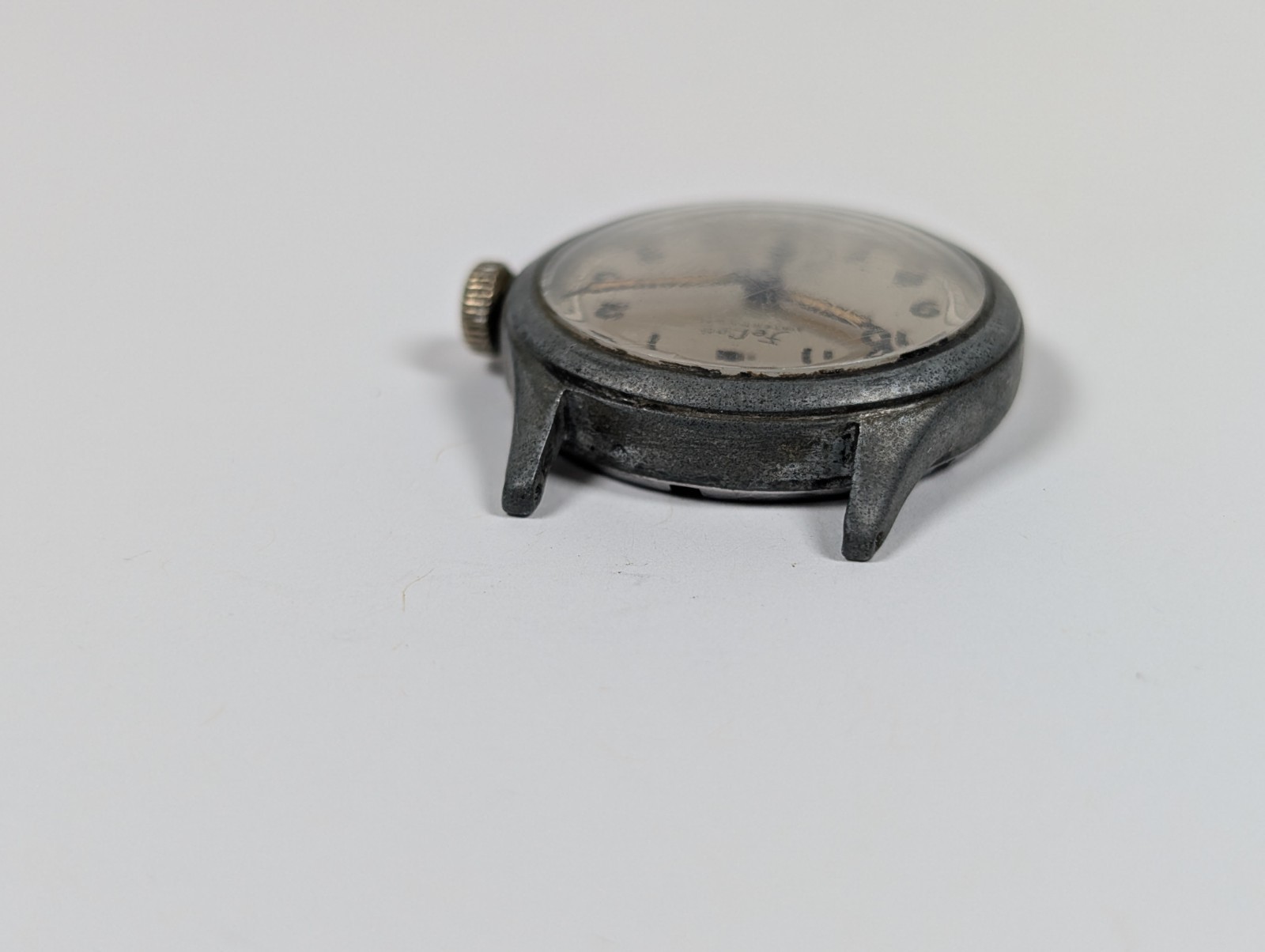 Vtg Felco Waterproof Military Field Watch Manual Wind 30mm Swiss 1940s RUNNING