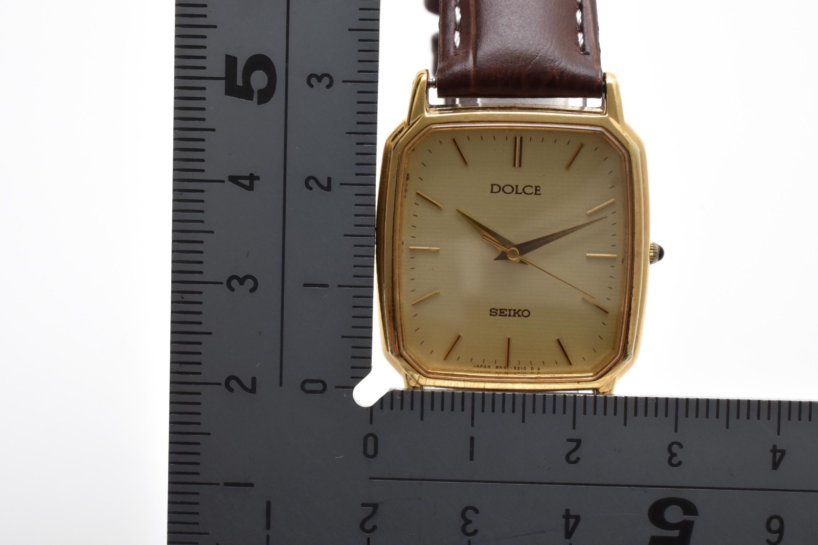[Exc+5] Vintage Seiko Dolce 8N41-5160 Gold Dial 27mm Quartz Men’s Watch JAPAN