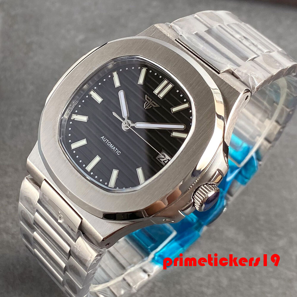 Square 40mm NH35 Sapphire Stainless Steel Brushed Automatic Men’s Watch Luminous
