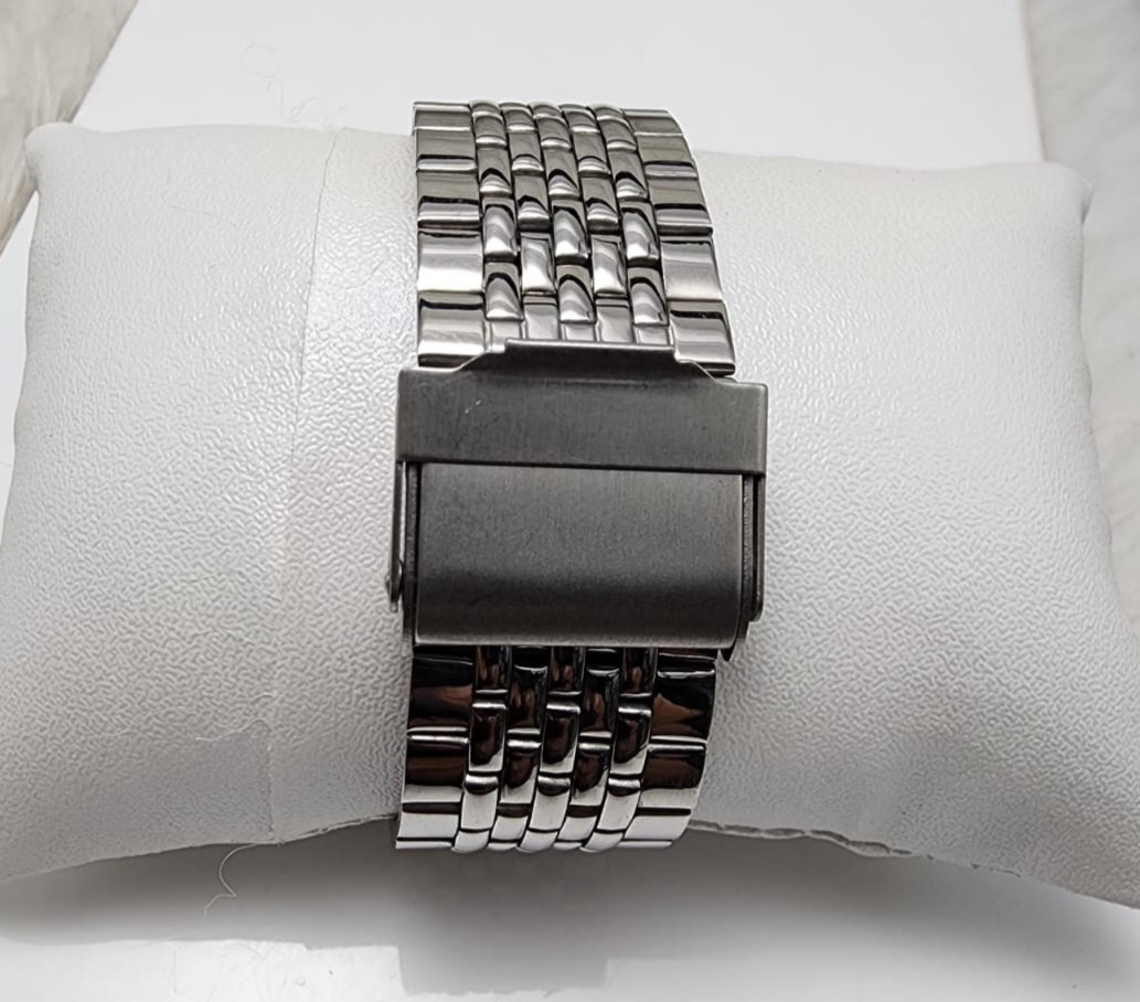 20mm Silver Jubilee Stainless Steel Watch Band Bracelet Fold ver Clasp Replace