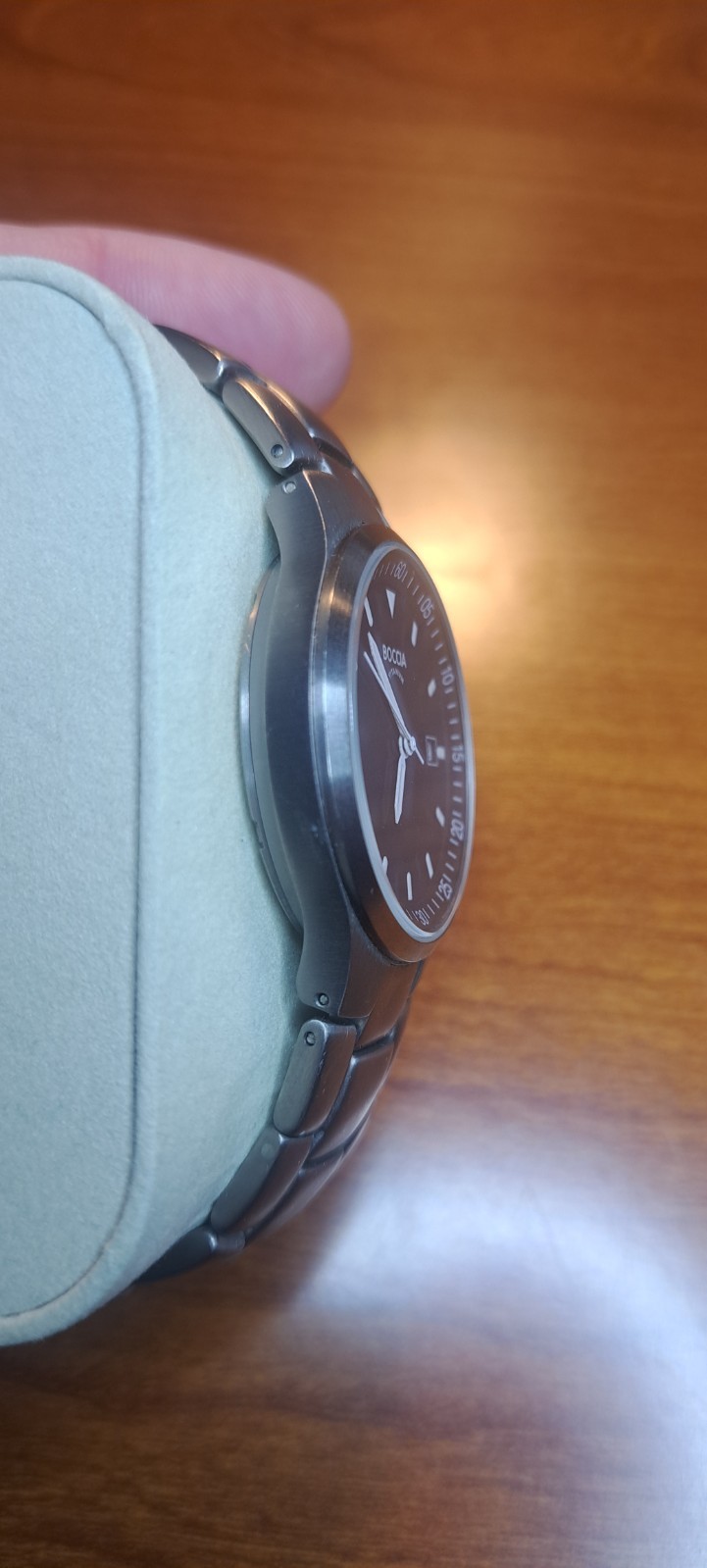 Boccia Titanium Watch Men’s All Titanium Metal Allergy Compatible Black 3649-03