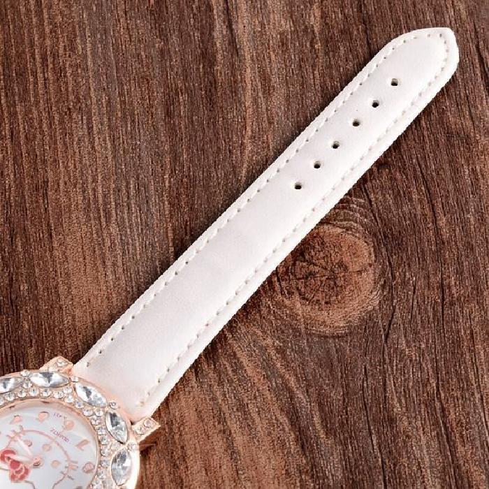 Superb Quartz Watch Design Dial Hello Kitty Ladies Kids Promo*