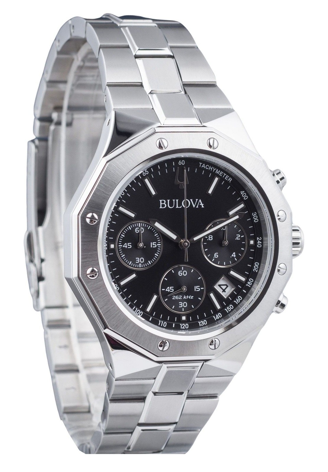 Bulova Precisionist Octagon Classic Chronograph Tachymeter 96B410 Mens Watch