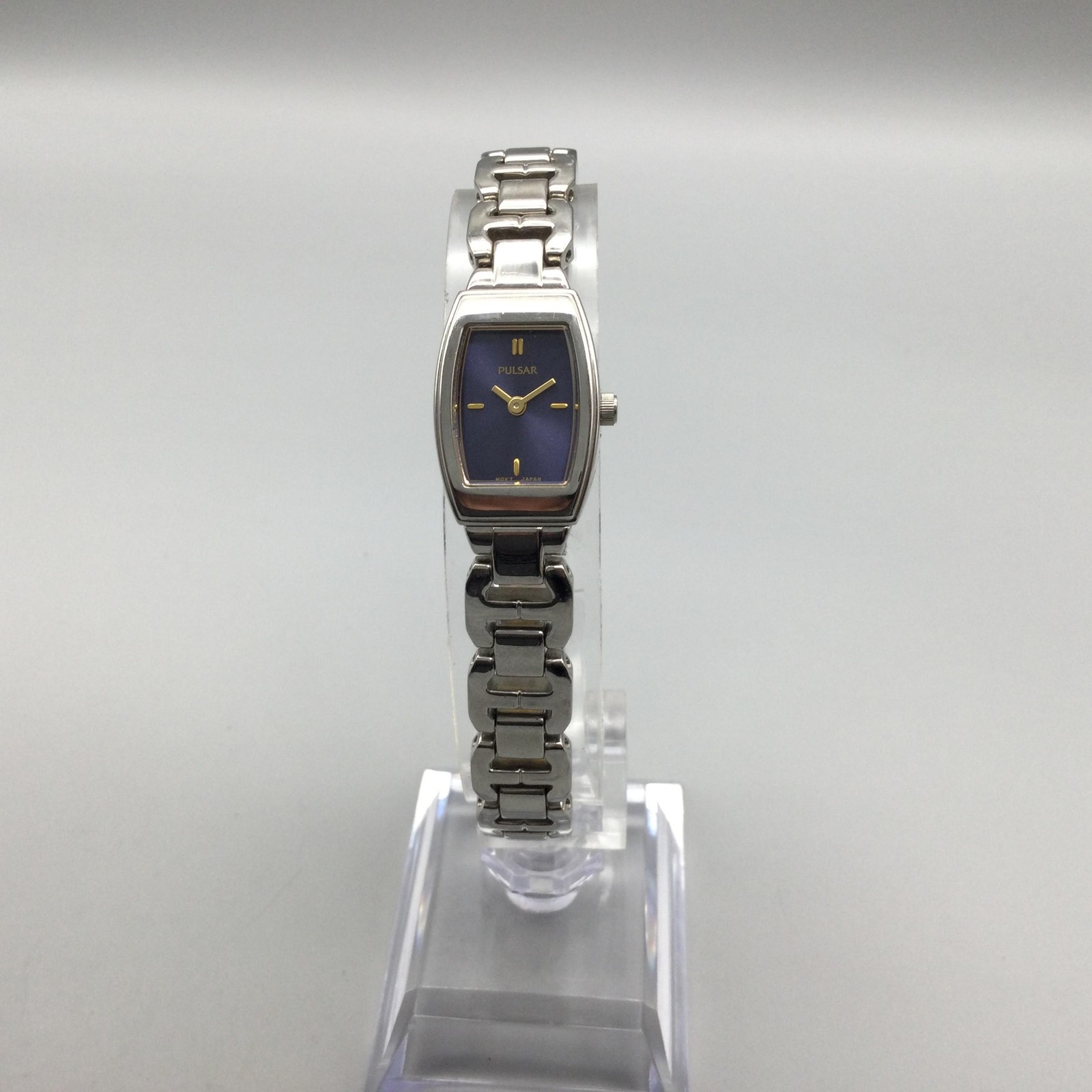 Pulsar Womens Watch 15mm Blue Dial Two Tone Steel Bracelet New Battery 7.25″