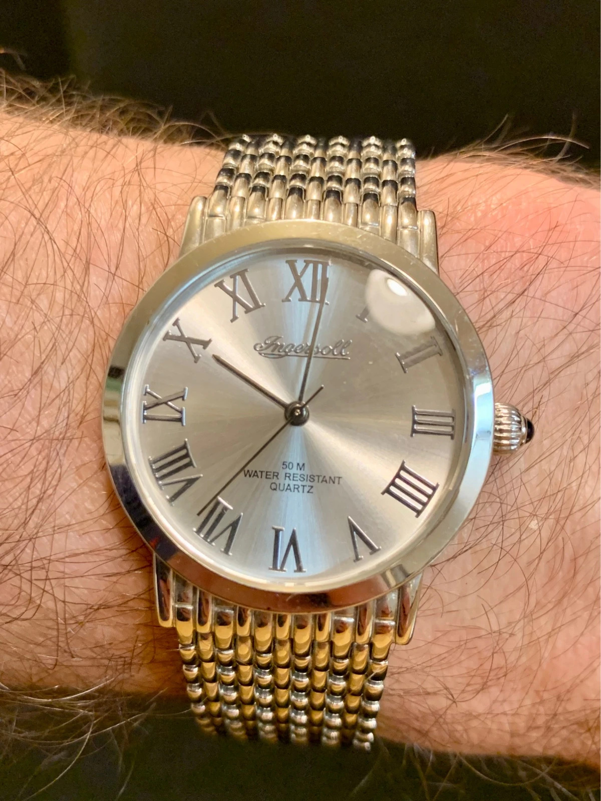 Ingersoll Heritage IE00005 Ladies Unisex Watch 32mm Silver Roman Dial Original