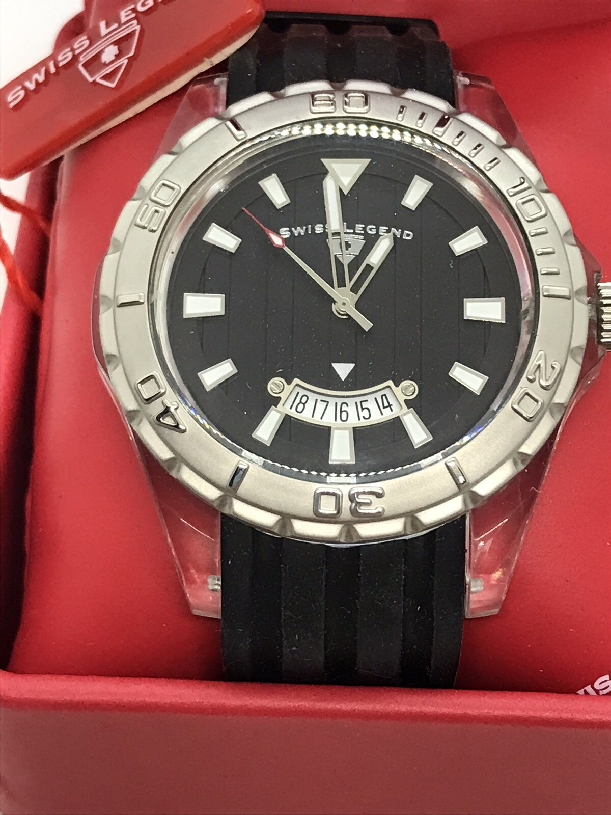 Swiss Legend Watch Portofino Collection Mineral Crystal In Box SL-40045-11