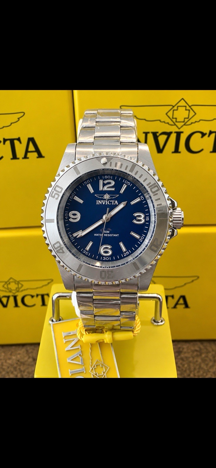 Invicta Specialty Rowan Men’s Watch Blue Dial Steel 40mm Quartz New 69478