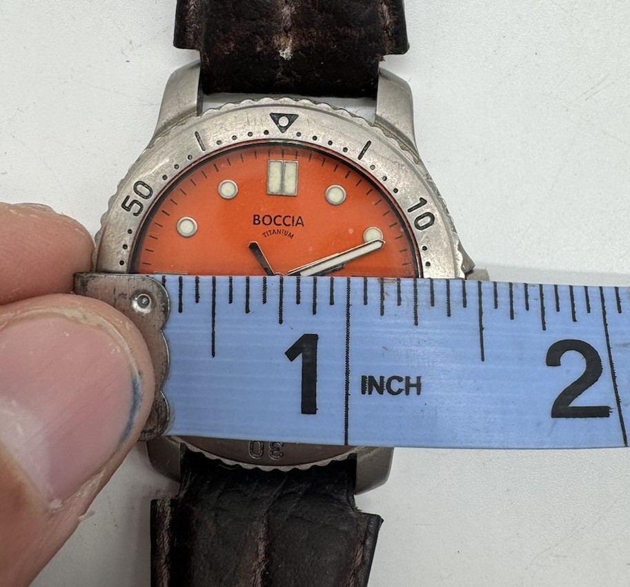 Boccia Titanium Watch Men’s All Titanium Metal Allergy Compatible Leather Band