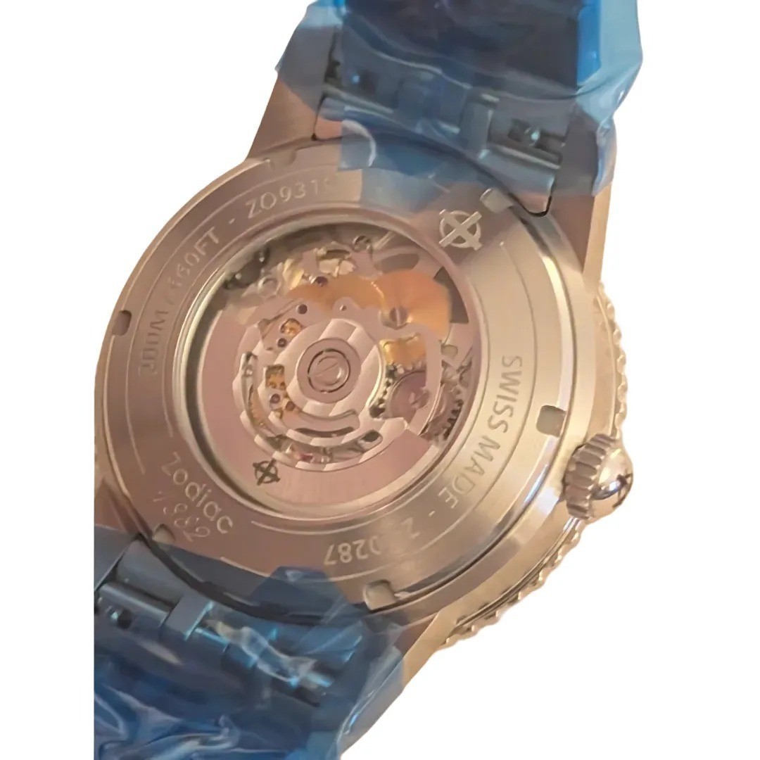 Zodiac Super Sea Wolf Automatic Watch ZO9319 Silver Black 40mm NIB $2995