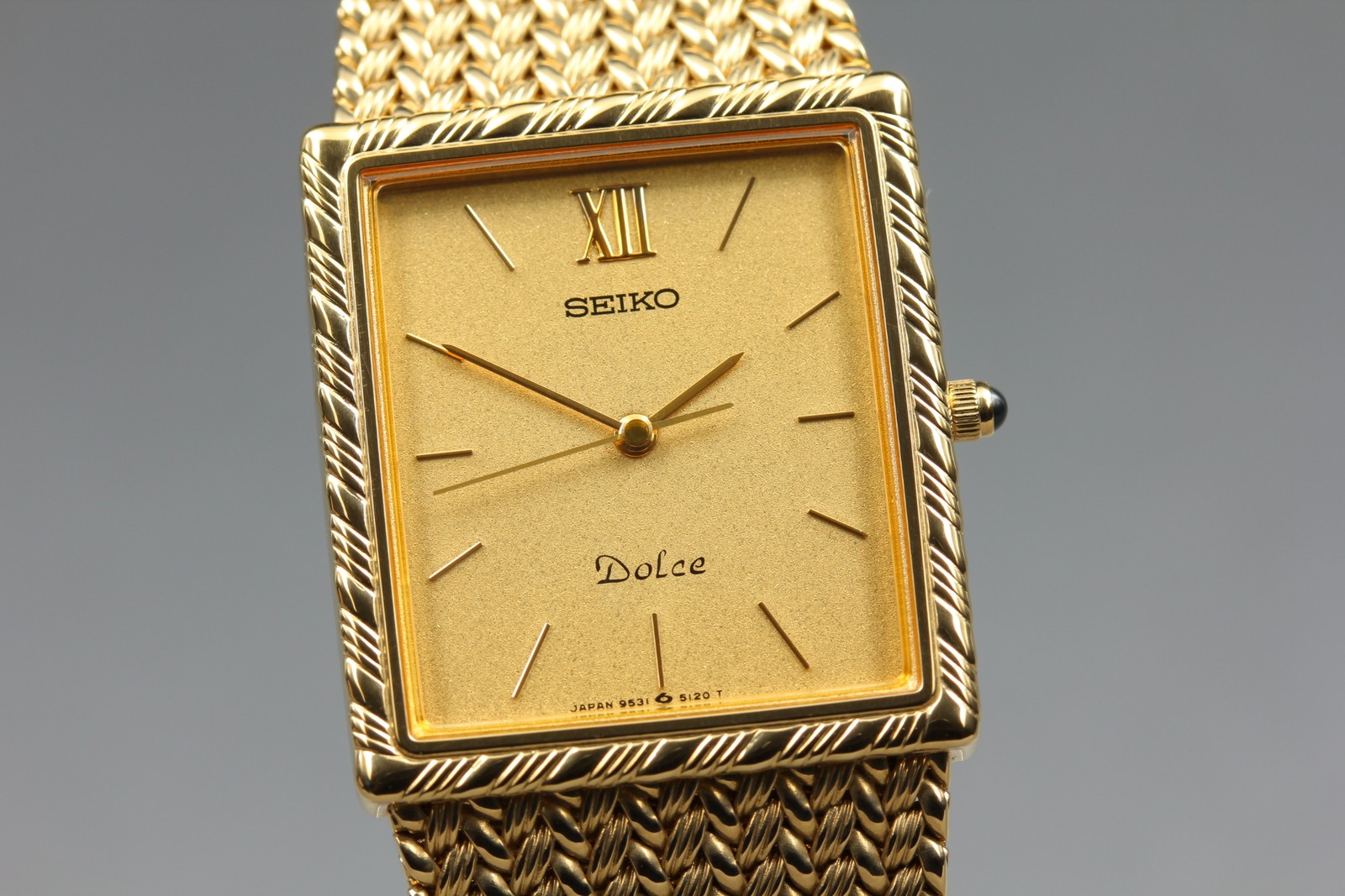 [MINT] Seiko Dolce 9531-5100 25mm Gold Dial Quartz Men’s Watch From JAPAN