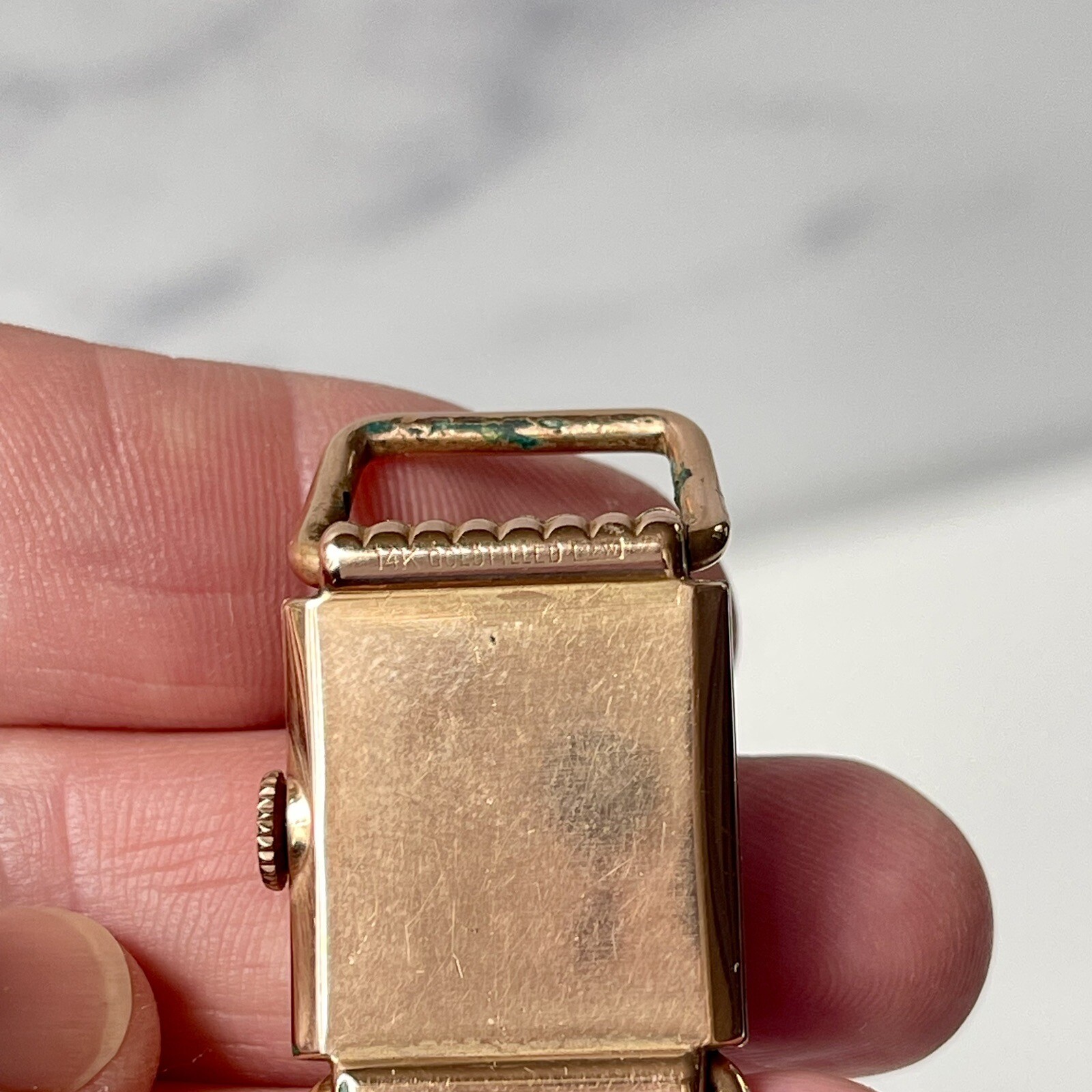 Old LORD ELGIN 14K Rose Gold Filled 21J Wrist Watch Model 559 ~ Running