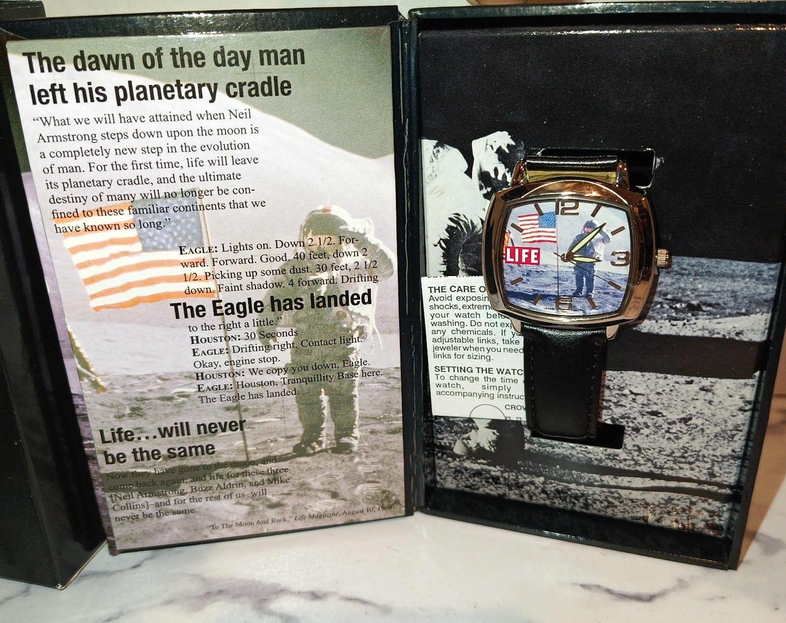 Men’s LIFE Magazine Iconic Man Goes to the Moon Watch NASA Astronaut NIB
