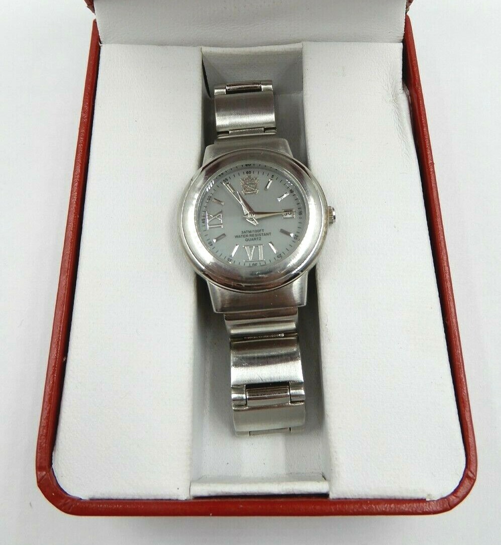 PAOLO GUCCI LADIES STAINLESS SILVER LINK BAND WATCH WITH ORIGINAL BOX, PG846WGIP
