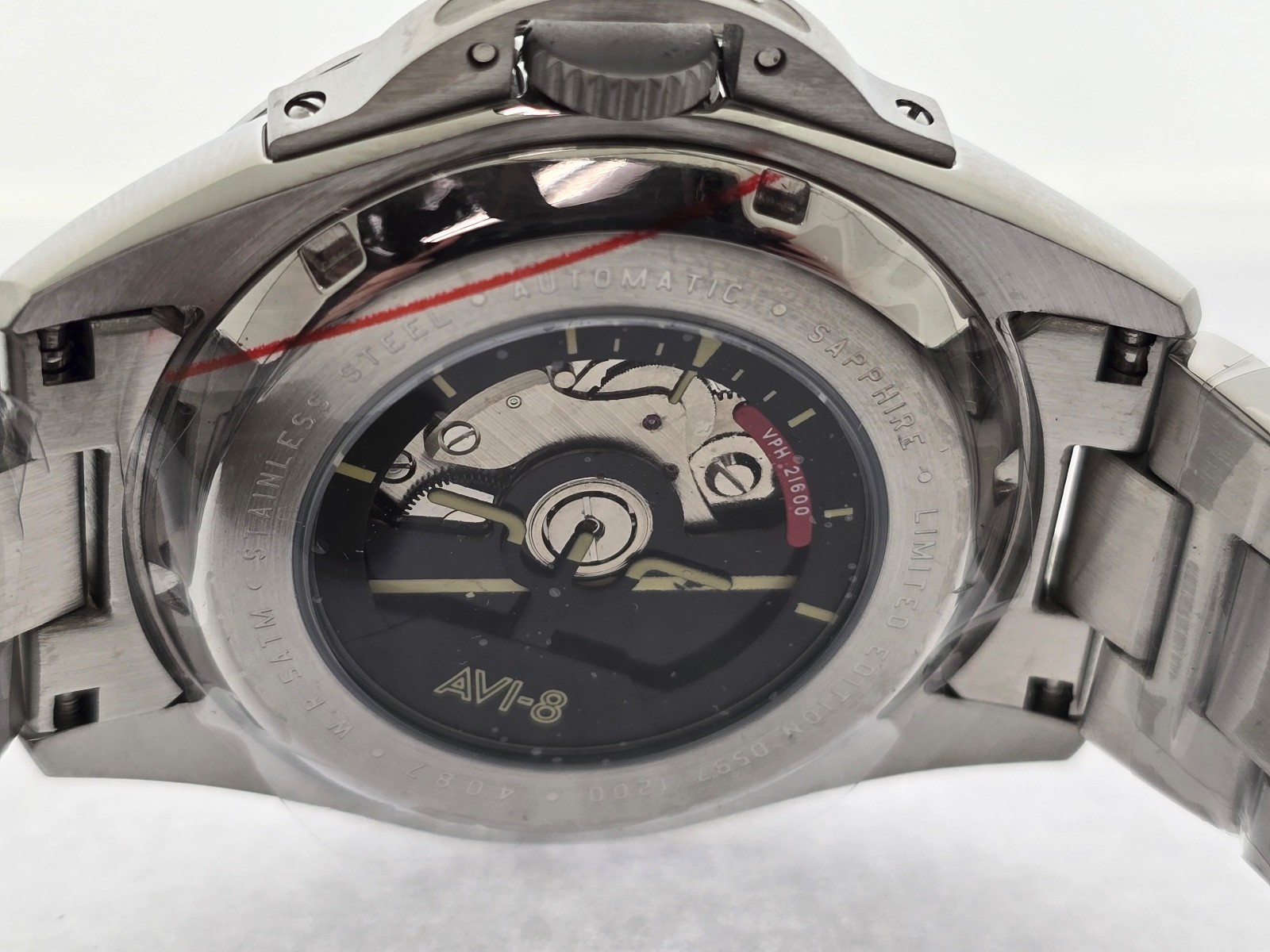 Unworn AVI-8 P-51 Mustang Jubilee Auto 43mm L.E. 597/1200 Model AV-4087-33