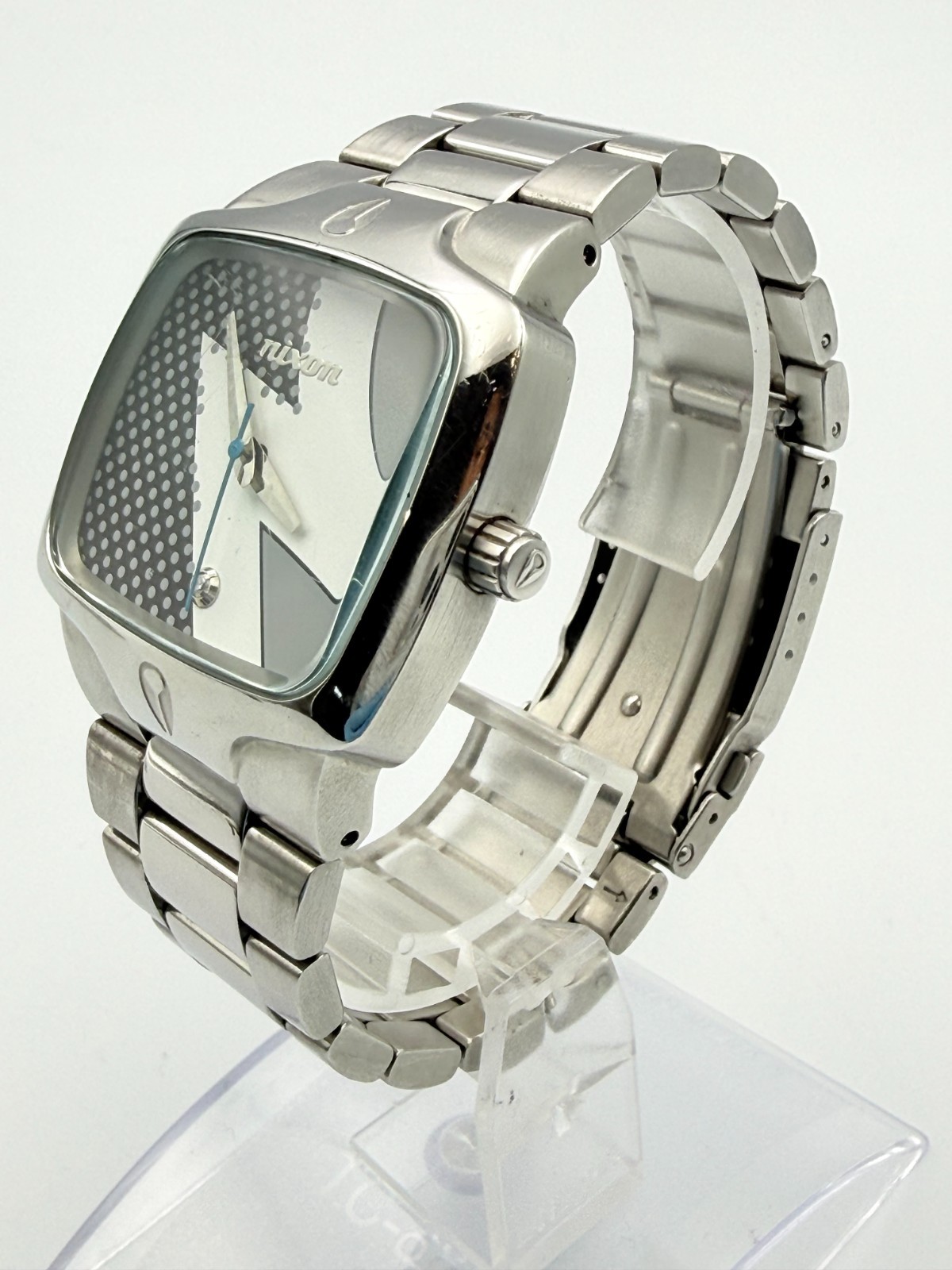 NIXON The Player White Lightning Quartz Watch Wrist 16.5cm (6.5 in) – Rank C